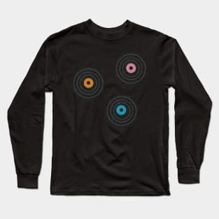 Textured Vinyl Records Trio Long Sleeve T-Shirt